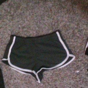 Dark green booty shorts